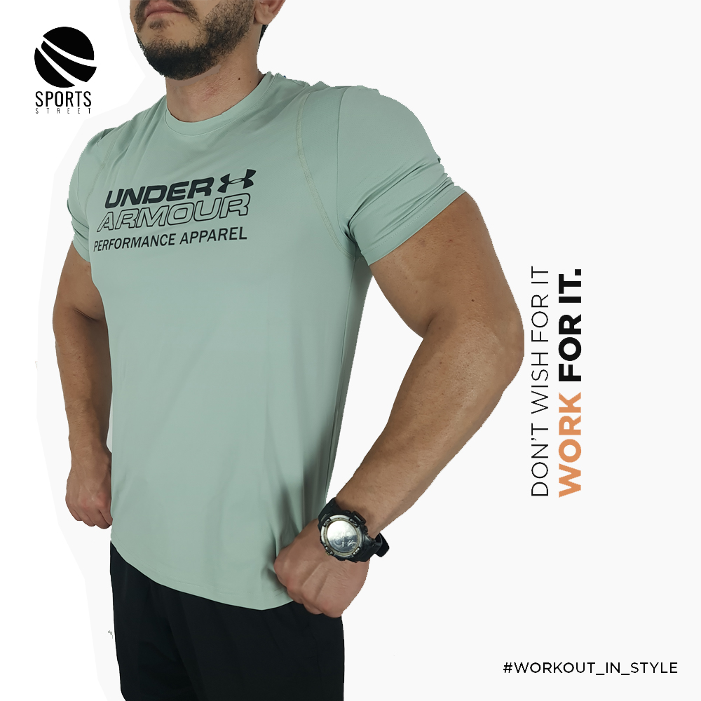 UA AN 3028 Peformance Light Green Tshirt